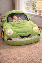 Kids Car-Shaped Sleeping Bag Bed – Soft Plush Floor Bed for Toddlers & Kids
