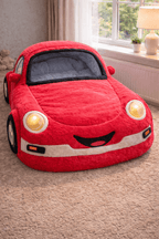 Kids Car-Shaped Sleeping Bag Bed – Soft Plush Floor Bed for Toddlers & Kids